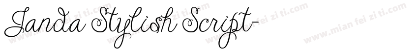 Janda Stylish Script字体转换